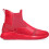 High Top Sneakers Reflective Leather Splicing Red Size 9 5