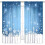 Blue and White Snowflake Christmas Curtains 2 Panels 84x84 2