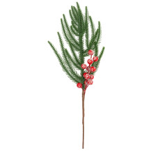 Christmas Pine Cone and Red Berry Picks 15 inch