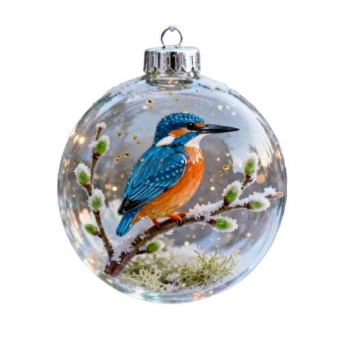 Nature's Birds 3D Crystal Glass Ornaments Set 6pcs 1