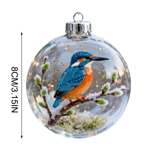 Nature's Birds 3D Crystal Glass Ornaments Set 6pcs 2