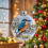 Nature's Birds 3D Crystal Glass Ornaments Set 6pcs 6