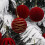 Red Flocked Christmas Ball Ornaments 12 pcs 4