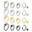 Captive Bead Ring BCR Ear Hoop 16G 6mm 10Pcs Rainbow 3
