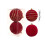 Christmas Tree Ornament Set Brown Flock Balls 10cm 2 pcs 3