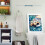 Cocktail Wall Art Poster Blue Disco Design 12x16in 5
