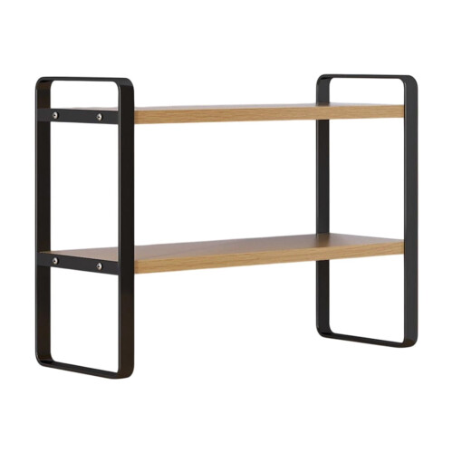 Wooden Bookshelf 2-Tier Modern Open Shelf Stand 1