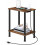 Side Table with Charging Station Rustic Brown 2-Tier 1