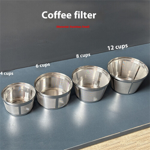 304 Stainless Steel Coffee Filter Basket Fine Mesh Reusable 2