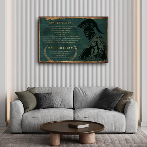 Spartan Code Warrior Ethos Canvas Poster 2 2
