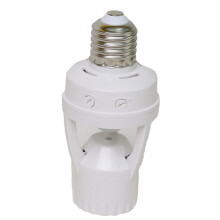 360 Degrees PIR Human Induction Motion Sensor LED Night Lamp Socket Base AC110V-220V Delay Adjustable
