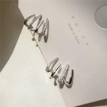 925 Silver Drop Earrings with Cubic Zirconia for Women A