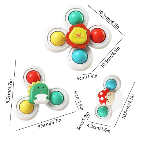 Suction Cup Spinner Toys 3 pcs 2