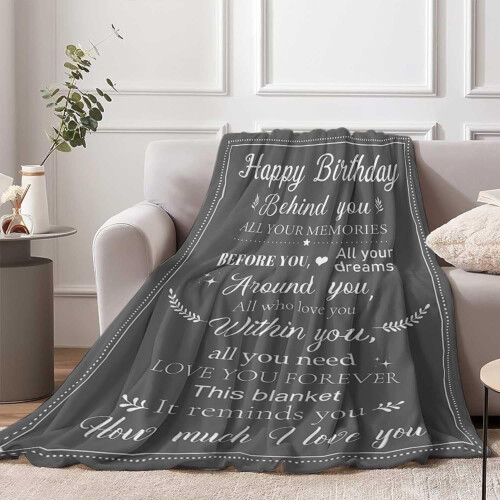 Purple Birthday Throw Blanket 50x60 inches 2