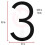 Modern Matte Black 3D House Numbers 5 inch 2