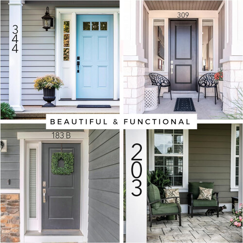 Modern Matte Black 3D House Numbers 5 inch 2