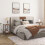Side Table with Charging Station Rustic Brown 2-Tier 4