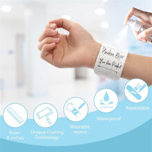 Wearable Nurse Notepad Wristbands, 2 Pack Silicone Reminder Bracelet Write Memo,White