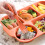 Divided Plates Tray Black 5-Section 32.5x22x4cm 5