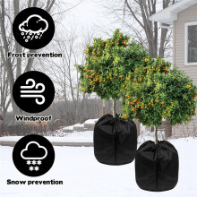 4 Pcs Plant Winter Protection Pot with Drawstring and Zipper 17.7 X19.7inch Plant Pot Covers Flower Pot Protection Bag