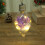 LED Light Bulb Ornament Purple Hydrangea 1 pc 5
