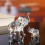 Crystal Elephant Figurine Handcrafted Home Decor 2 Pack 2