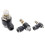 Black Push-in Elbow Fitting M5 1/8 1/4 3/8 1/2 Inch 6