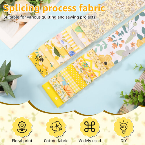 Jelly Roll Fabric Strips Cotton Floral Print 40 Pieces 2