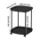 2-Tier Rolling Side Table with Storage Shelves 3