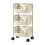 3-Tier Rolling Storage Cart with Wheels, Brakes, Adjustable 2