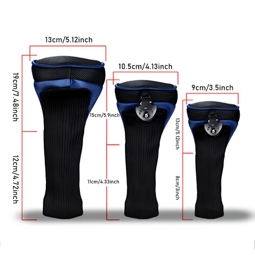 Golf Club Covers Fairway Woods Driver 3-Pack 2