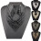 Women's Triangular Scarf Set with Sequins Bib Necklace and 2