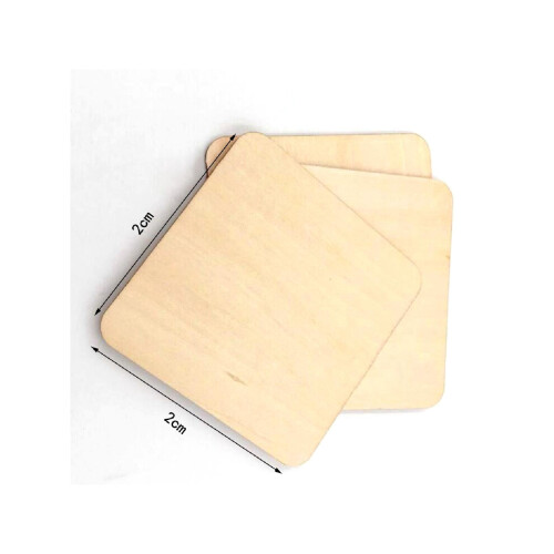 Wooden Blank Plaque Square Tags DIY Craft 100 pcs 1