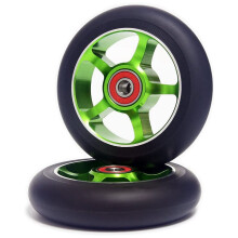 Scooter Wheels Aluminum 100mm with Bearings 2 Pcs