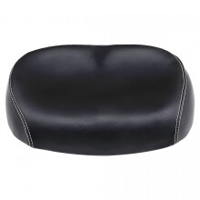 Bike Cycling Noseless Saddle Wide Soft PU Seat Black