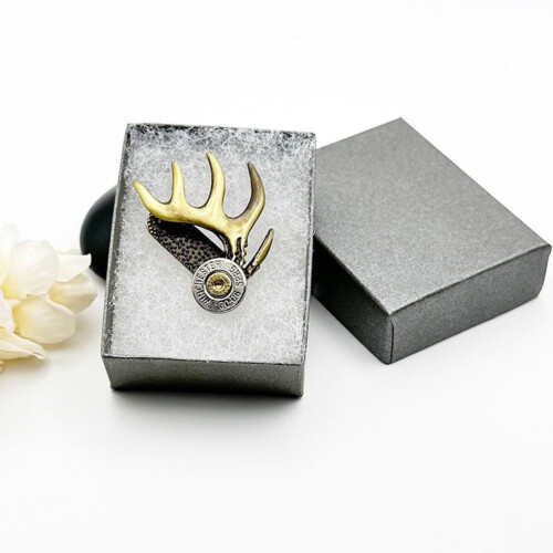 Brass Antler Hat Clip Handcrafted Outdoor Accessory 2