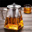 Glass Tea Pot with Stainless Steel Filter 1.2L 6