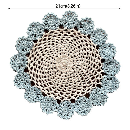Crochet Cotton Lace Doilies Round 8 Inch 2 Pack 2