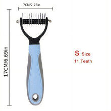 Pet Fur Knot Cutter Double-Sided Comb for Dogs and Cats