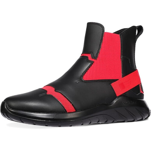 High Top Sneakers Leather Splicing Lightweight Non-Slip 1
