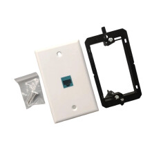 Ethernet Wall Plate Outlet Single or Double Port