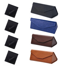 Foldable Sunglasses Case PU Hard Shell with 4 Cleaning