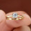 Moissanite Ring Sterling Silver Solitaire 0.5 Ct 7