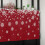 Snowflake Red Curtain Valance 42x12in Winter Window 7