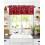 Snowflake Red Curtain Valance 42x12in Winter Window 8