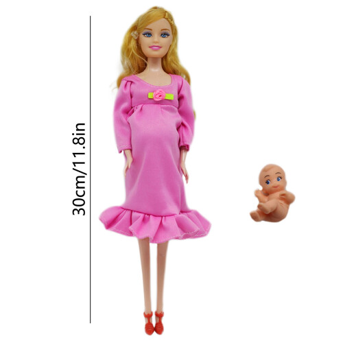 Interactive Pregnant Mommy Doll Set 30cm with Removable 1