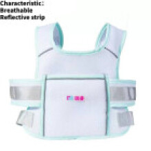 (Breathable White)Cinturón de seguridad para bicicleta infantil con correas reflectantes para montar en invierno diseñado para ciclistas