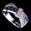 Women's Wedding Ring with Clear Zircon Inlay Size 9 1