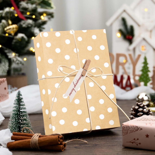 Kraft Gift Wrapping Paper Christmas Pattern 80g 1