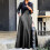 Women's Black Maxi Leather Skirt with High Split and 4